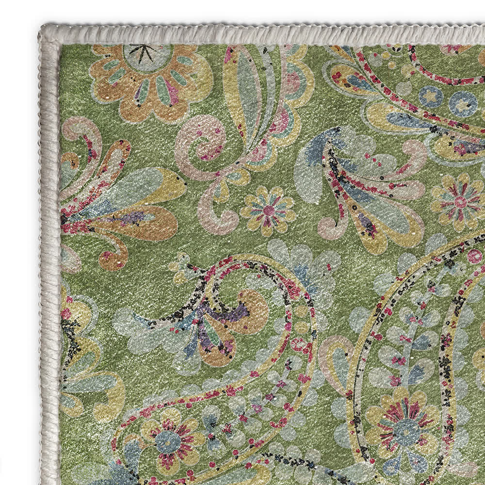Ethnic Paisley Anti-slip Indoor Outdoor Rug - image 5