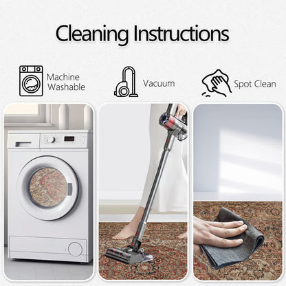 Persian Ethnic Style Anti-slip Washable Area Rug - image 5