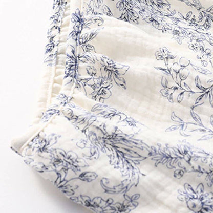 Country Style Padded Tie Nightgown with Pocket - image 8