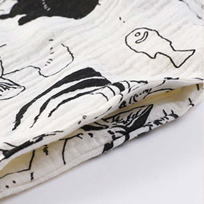 Country Style Padded Tie Nightgown with Pocket - image 9