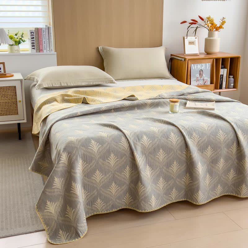 Pine Branch Cotton Gauze Reversible Bedspread - image 3