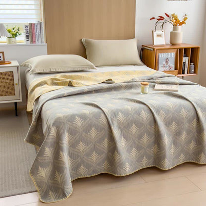 Pine Branch Cotton Gauze Reversible Bedspread - image 3