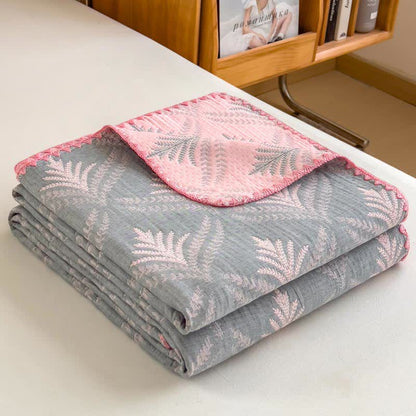 Pine Branch Cotton Gauze Reversible Bedspread - image 11