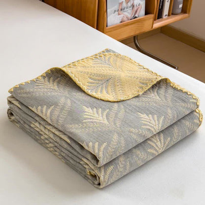 Pine Branch Cotton Gauze Reversible Bedspread - image 8