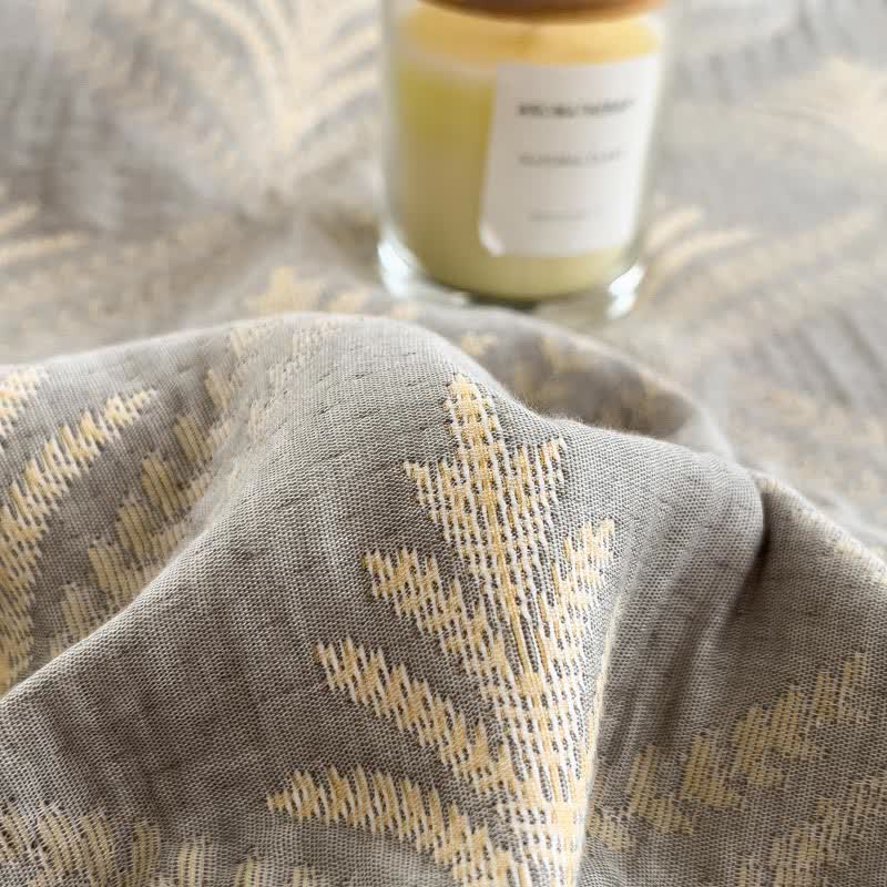 Pine Branch Cotton Gauze Reversible Bedspread - image 9