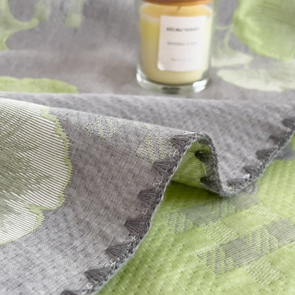 Ginkgo Leaf Cotton Layers Gauze Reversible Coverlet - image 3