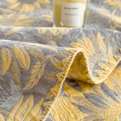 Sunflower Print Cotton Layers Gauze Reversible Coverlet - image 4