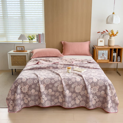 Rural Flower Cotton Layers Gauze Reversible Coverlet - image 1