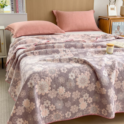 Rural Flower Cotton Layers Gauze Reversible Coverlet - image 3