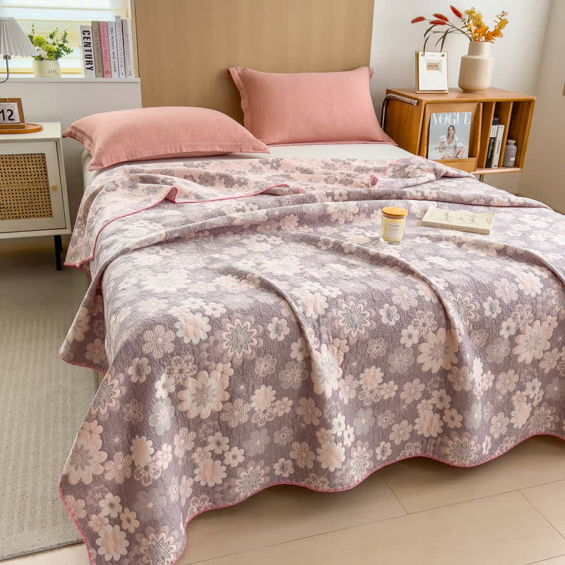 Rural Flower Cotton Layers Gauze Reversible Coverlet - image 2