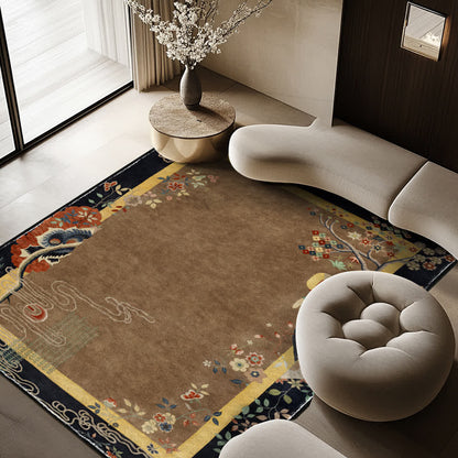 Retro Floral Soft Anti-slip Foldable Area Rug - image 2