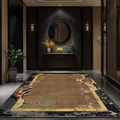 Retro Floral Soft Anti-slip Foldable Area Rug - image 1