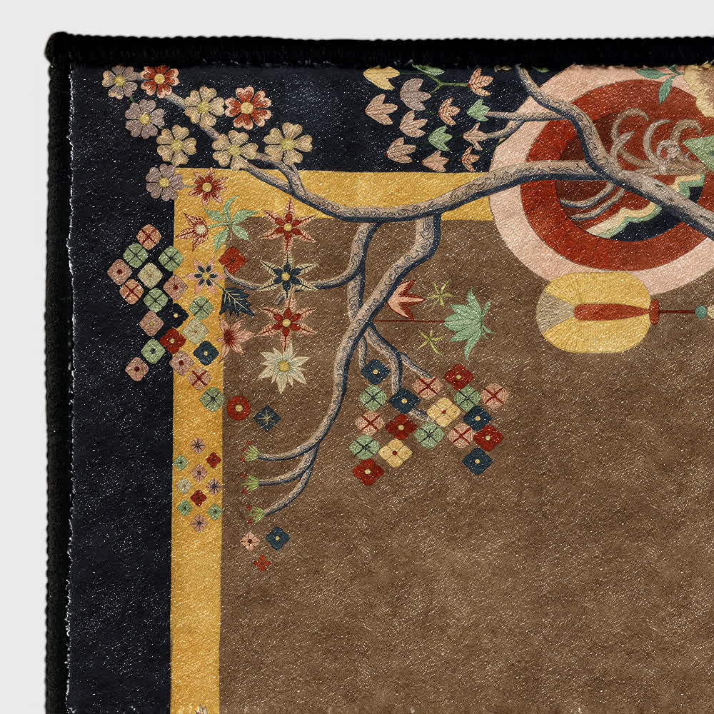 Retro Floral Soft Anti-slip Foldable Area Rug - image 5