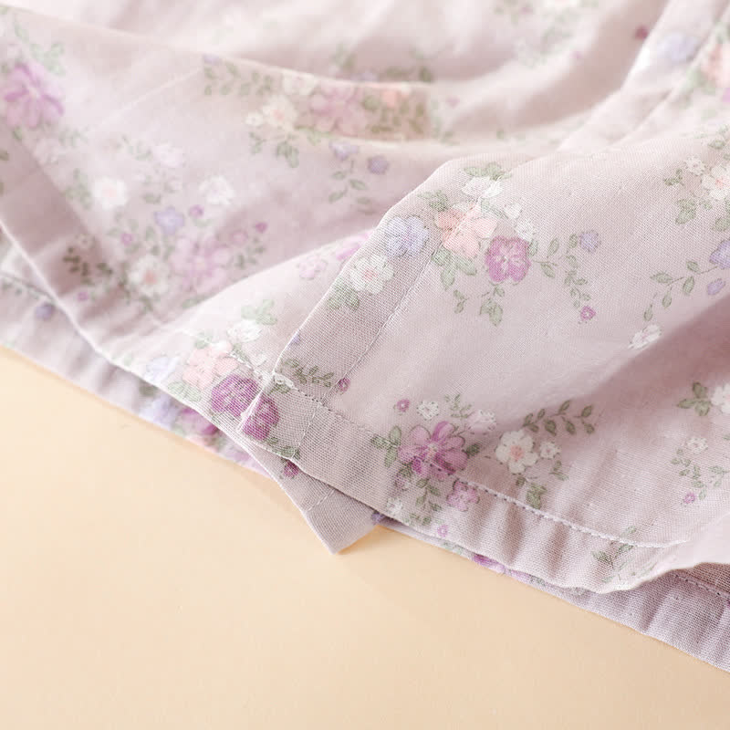 Floral Cotton Gauze Nightgown Home Wear - image 11