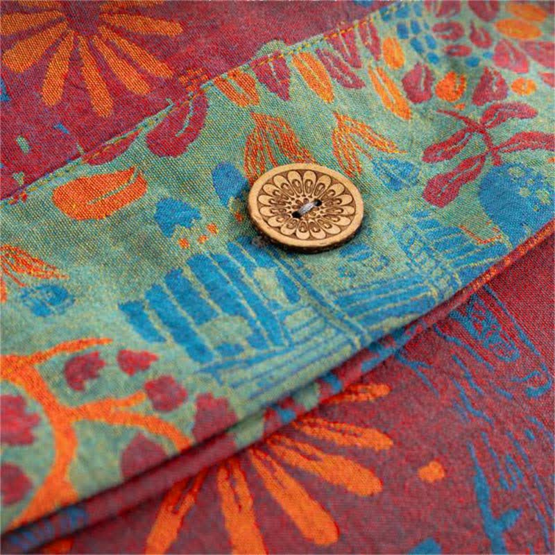 Natural Cotton Gauze Button Bedding Sets (4PCS) - image 1