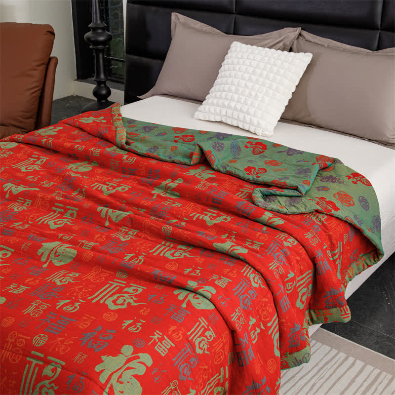 Retro Auspicious Summer Cotton Quilt - image 0