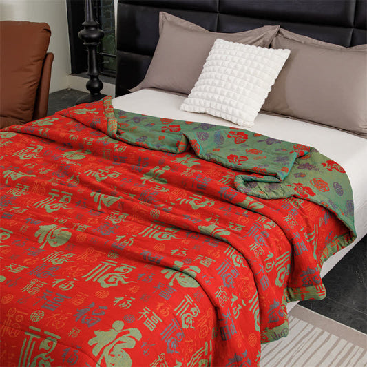 Retro Auspicious Summer Cotton Quilt - image 0