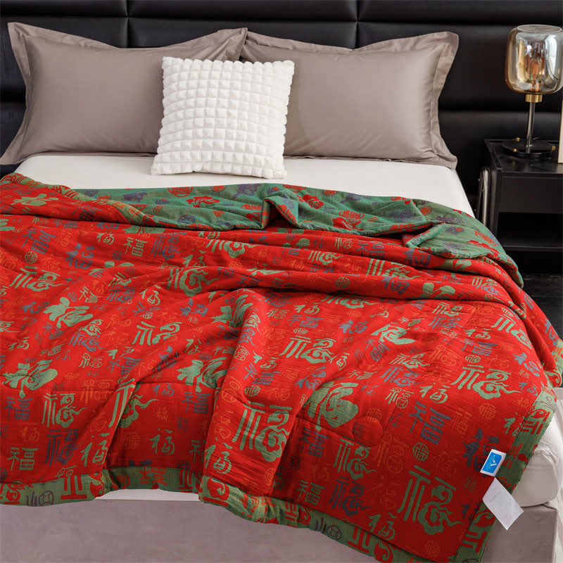 Retro Auspicious Summer Cotton Quilt - image 3