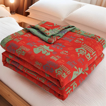 Retro Auspicious Summer Cotton Quilt - image 5