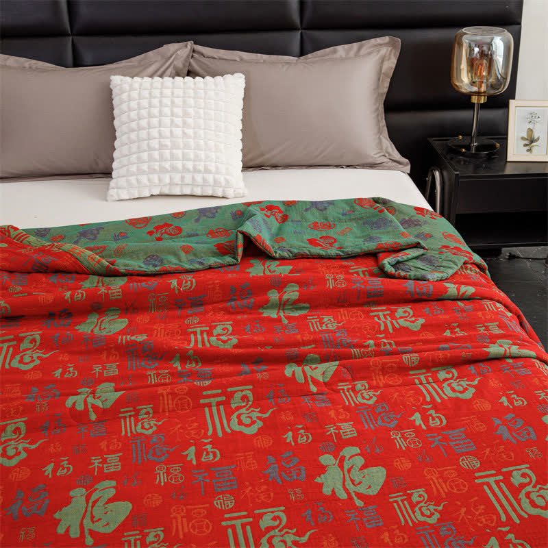 Retro Auspicious Summer Cotton Quilt - image 4