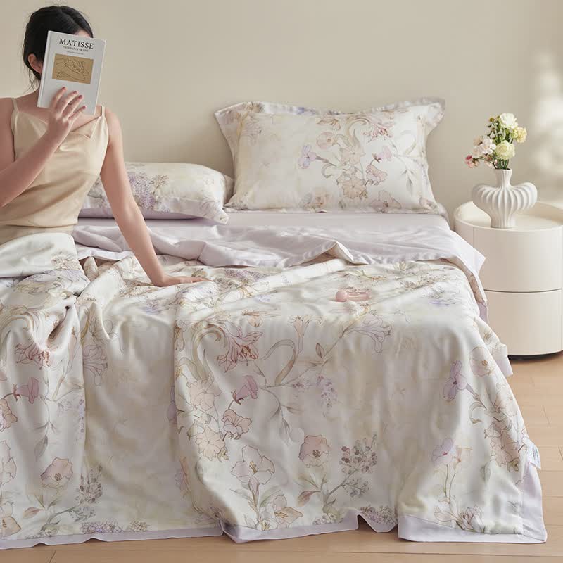 Fresh Floral Summer Soft Bedding Set(4pcs) - image 3