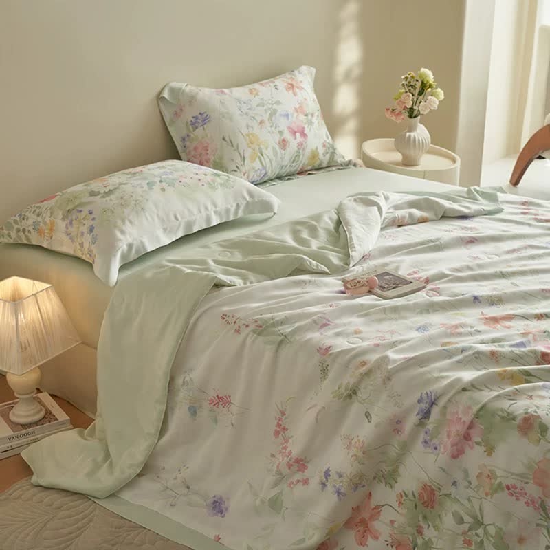 Pastoral Floral Soft Summer Bedding Set(4pcs) - image 1