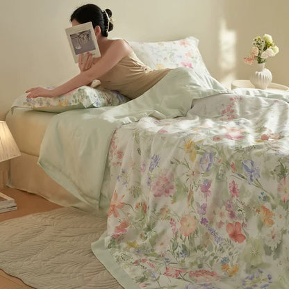 Pastoral Floral Soft Summer Bedding Set(4pcs) - image 3