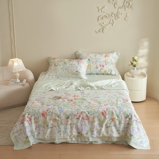 Pastoral Floral Soft Summer Bedding Set(4pcs) - Bedding Sets - Queen - image 0