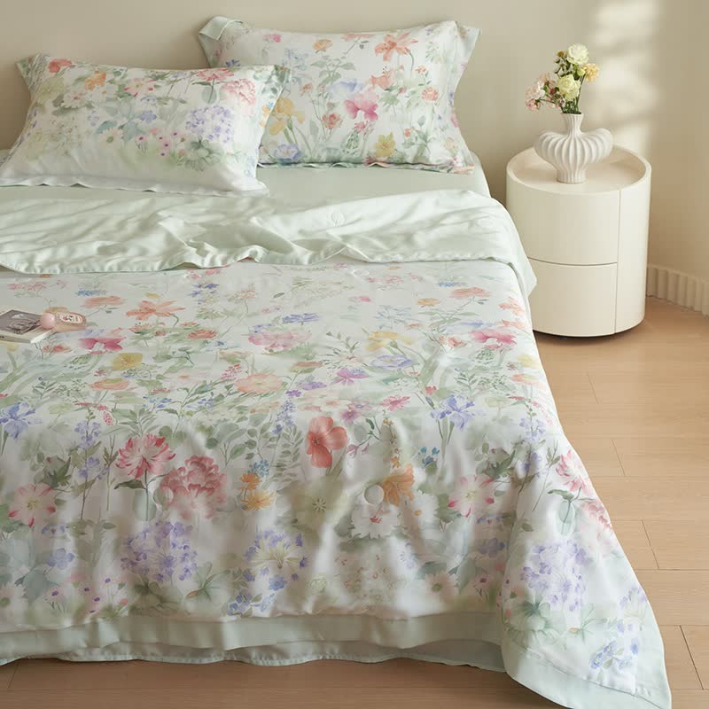 Pastoral Floral Soft Summer Bedding Set(4pcs) - image 2