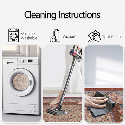 Elegant Floral Foldable Anti-slip Area Rug - image 7