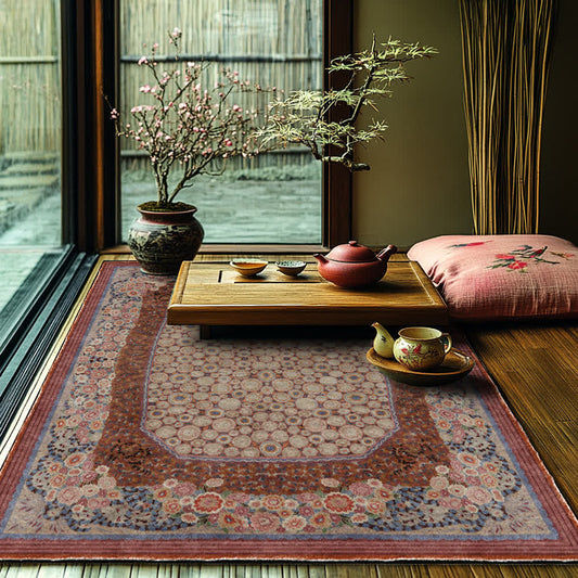 Elegant Floral Foldable Anti-slip Area Rug - image 0