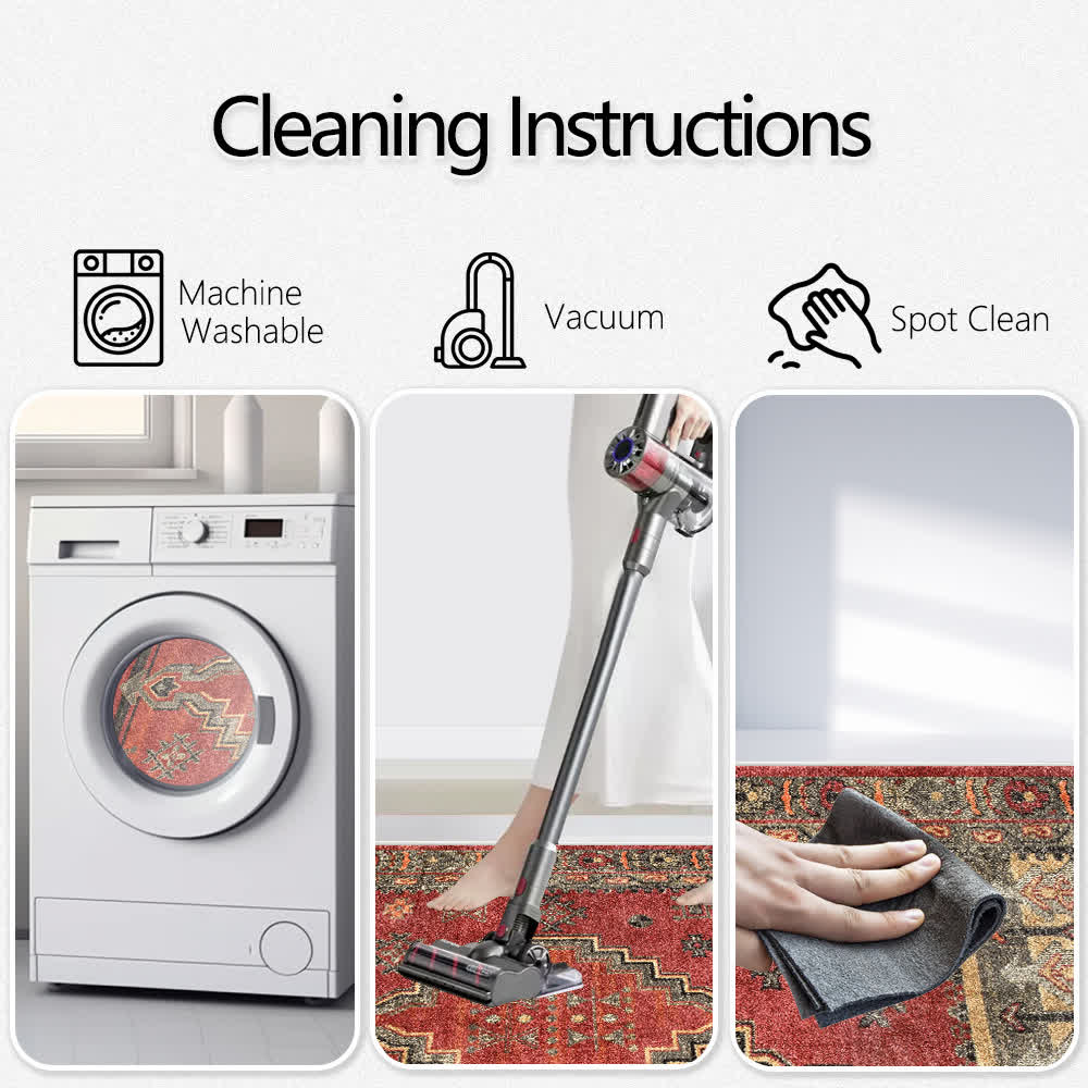 Persian Geometric Decorative Anti-slip Area Rug - image 5