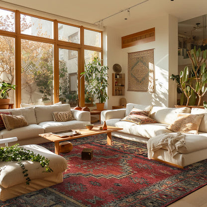 Persian Geometric Decorative Anti-slip Area Rug - image 1