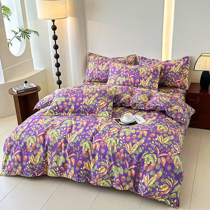 Flower Leaf Soft Cotton Gauze Bedding Set(4PCS) - image 5
