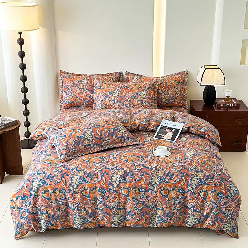 Retro Soft Cotton Gauze Bedding Set(4PCS) - King - image 0