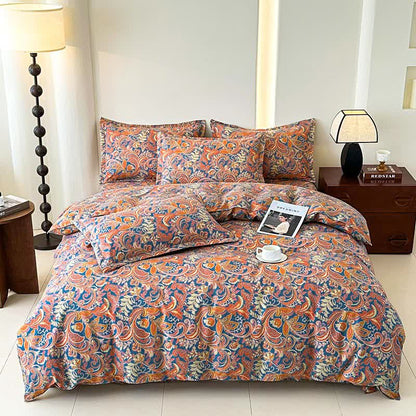 Retro Soft Cotton Gauze Bedding Set(4PCS) - King - image 0