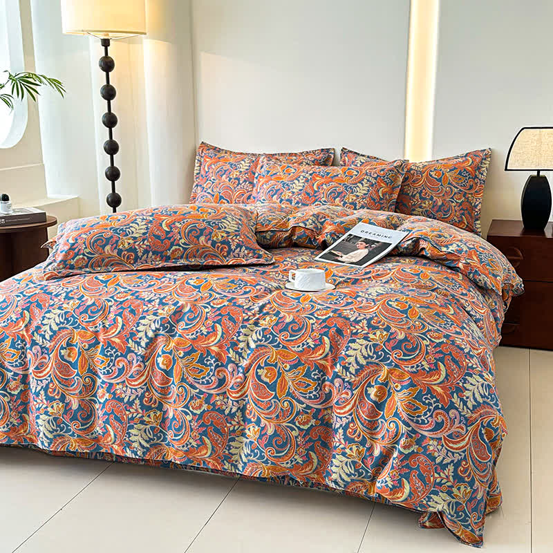 Retro Soft Cotton Gauze Bedding Set(4PCS) - image 5