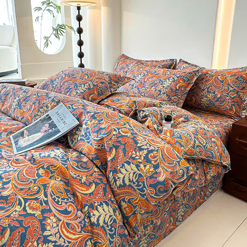 Retro Soft Cotton Gauze Bedding Set(4PCS) - image 8