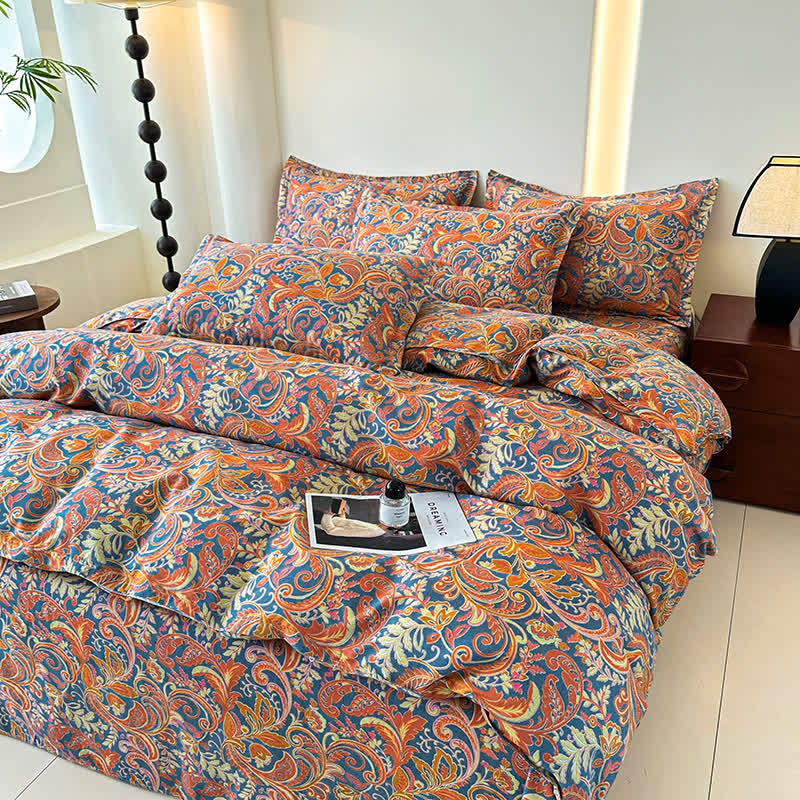 Retro Soft Cotton Gauze Bedding Set(4PCS) - image 7