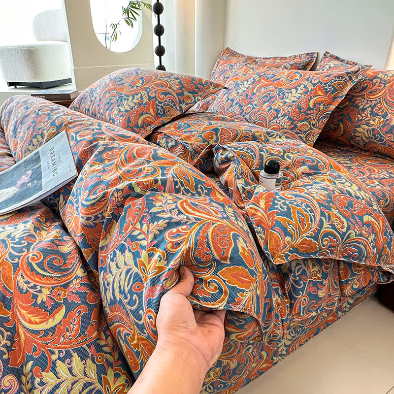 Retro Soft Cotton Gauze Bedding Set(4PCS) - image 9