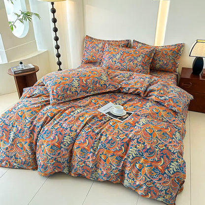 Retro Soft Cotton Gauze Bedding Set(4PCS) - image 6