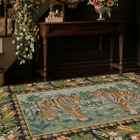 Jungle Tiger Anti-slip Washable Soft Area Rug - image 0