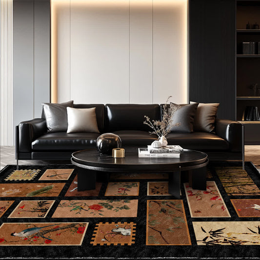 Floral Bird Soft Anti-slip Washable Area Rug - image 0