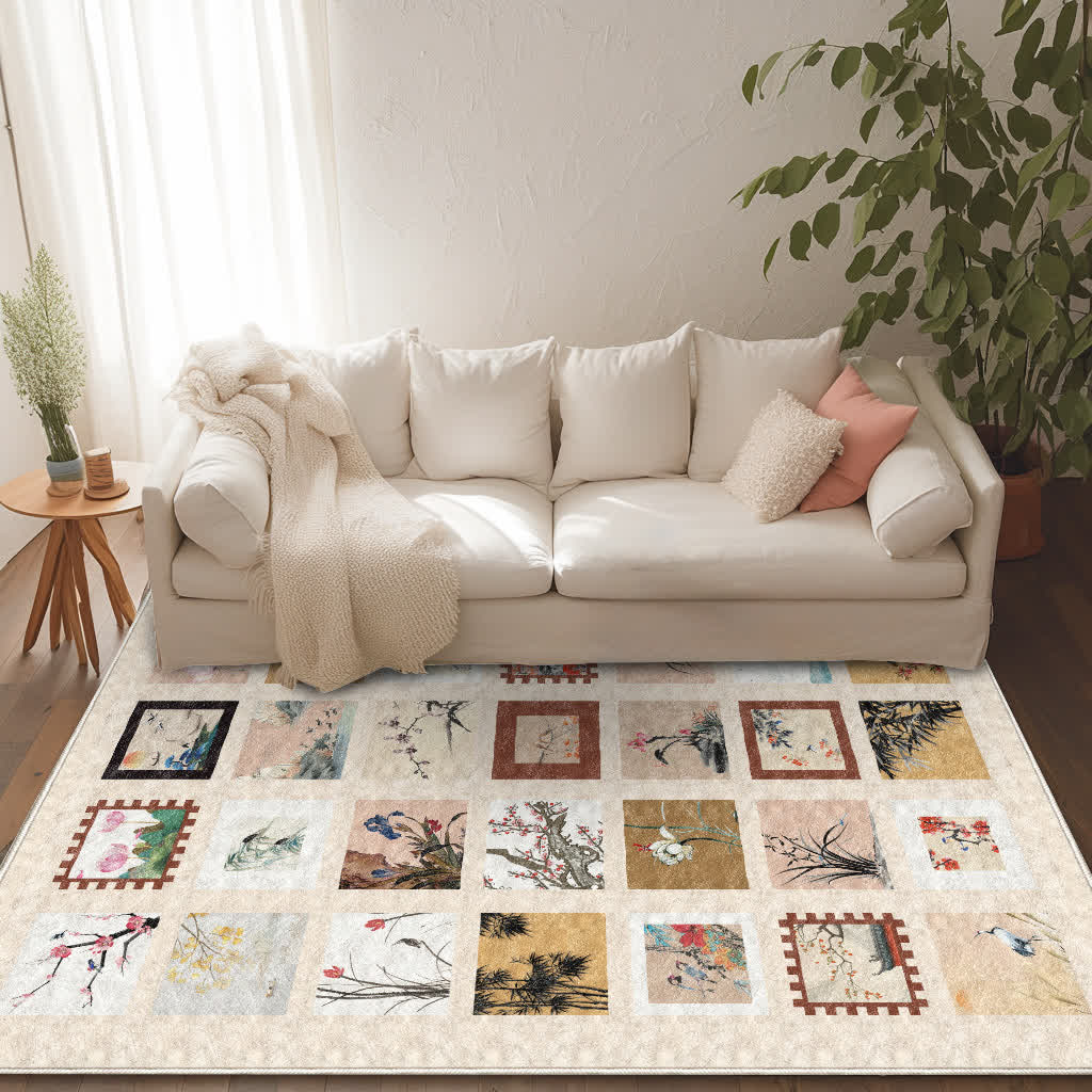 Floral Bird Soft Anti-slip Washable Area Rug - image 17