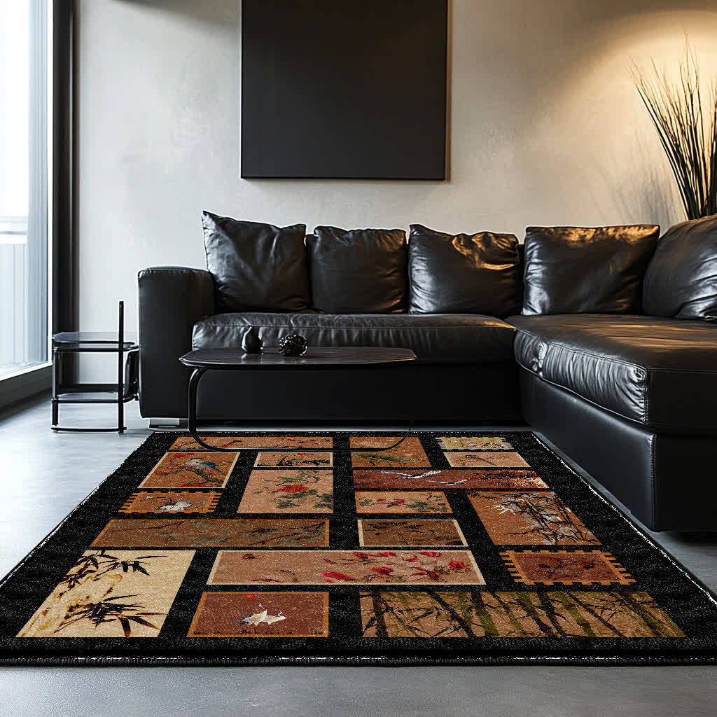 Floral Bird Soft Anti-slip Washable Area Rug - image 1