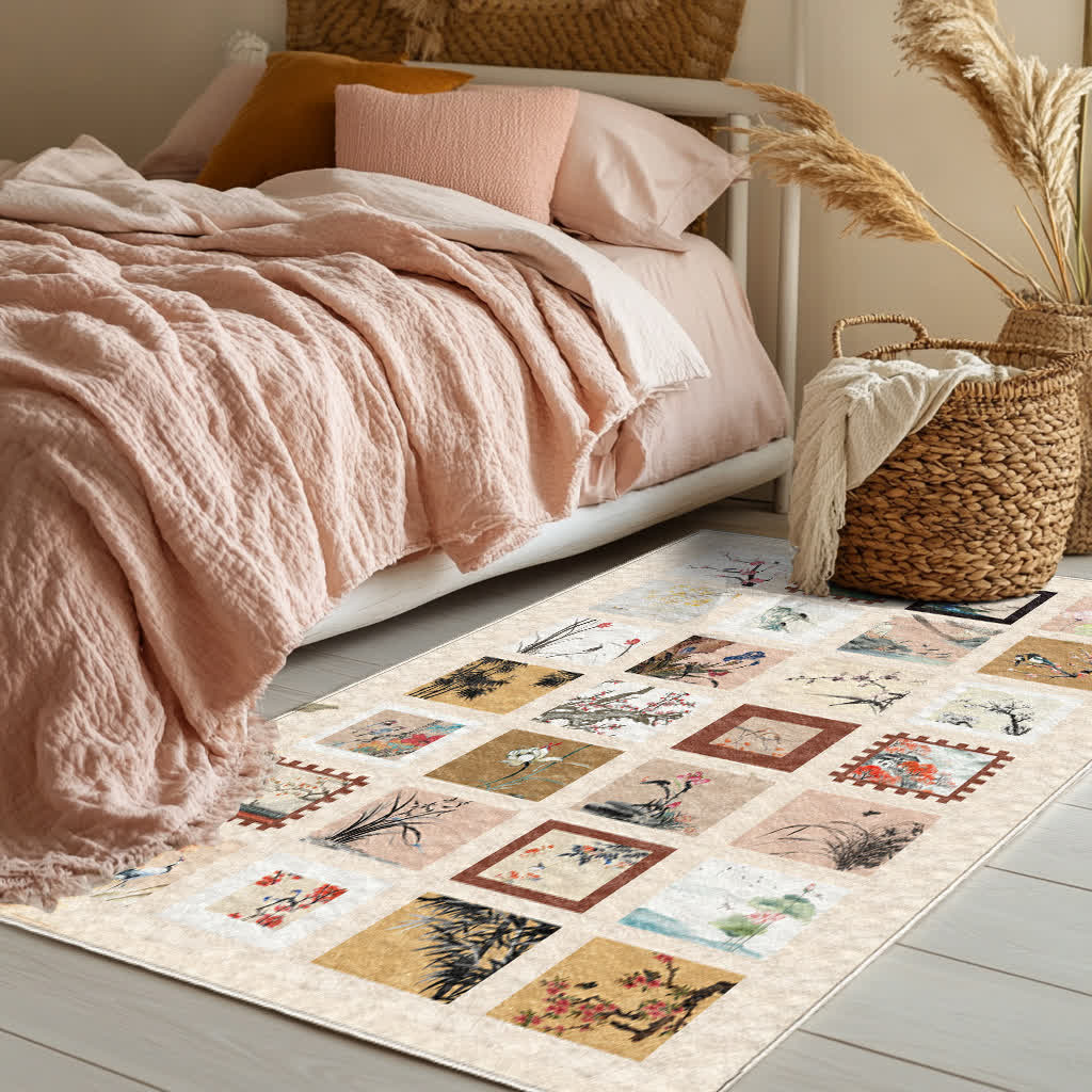 Floral Bird Soft Anti-slip Washable Area Rug - image 16