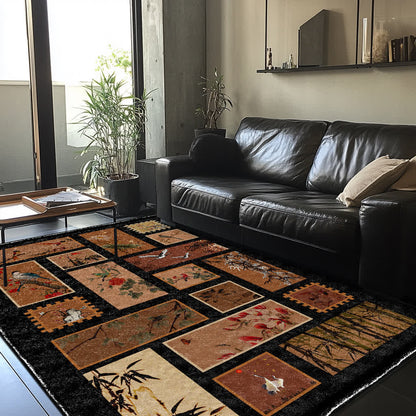 Floral Bird Soft Anti-slip Washable Area Rug - image 2