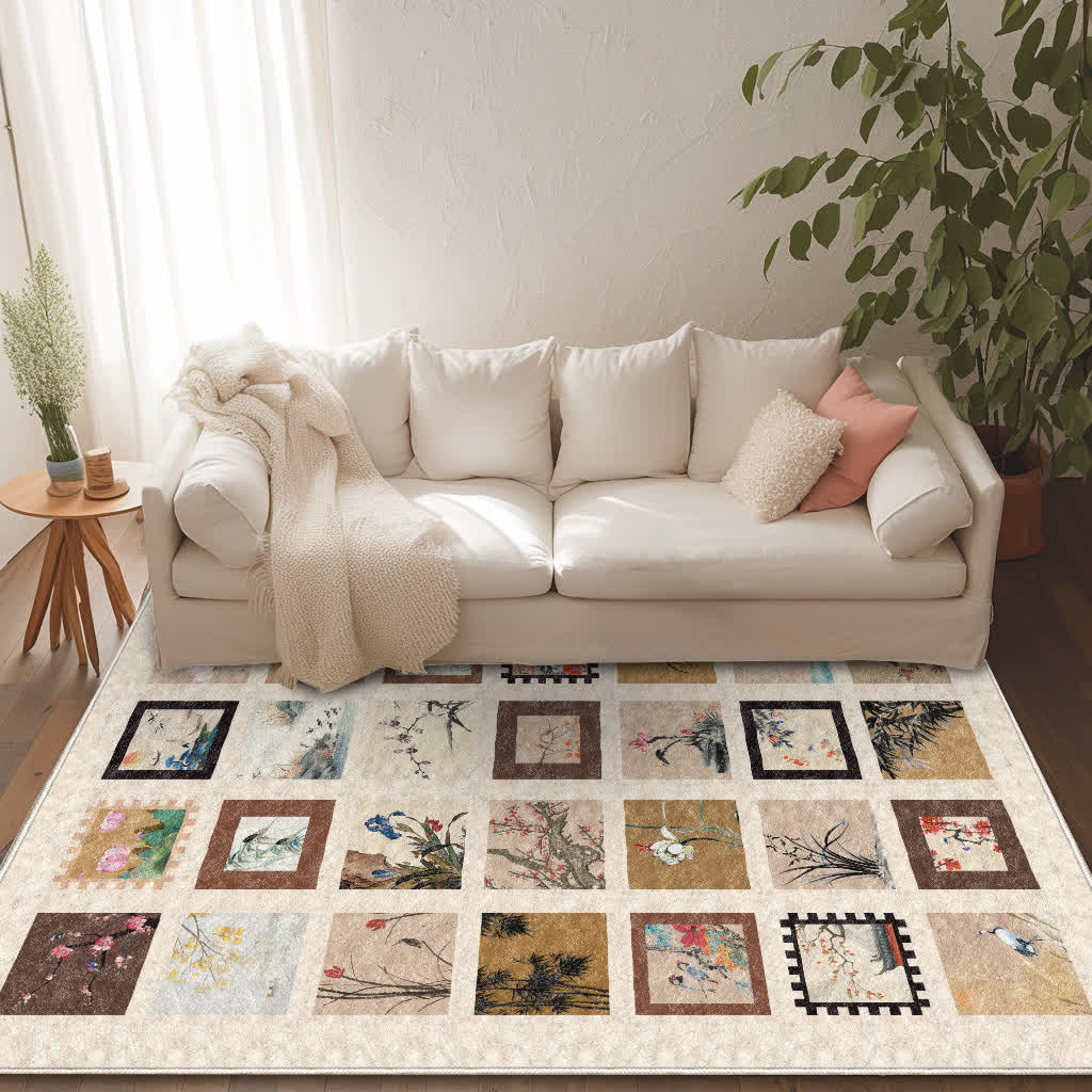 Floral Bird Soft Anti-slip Washable Area Rug - image 10