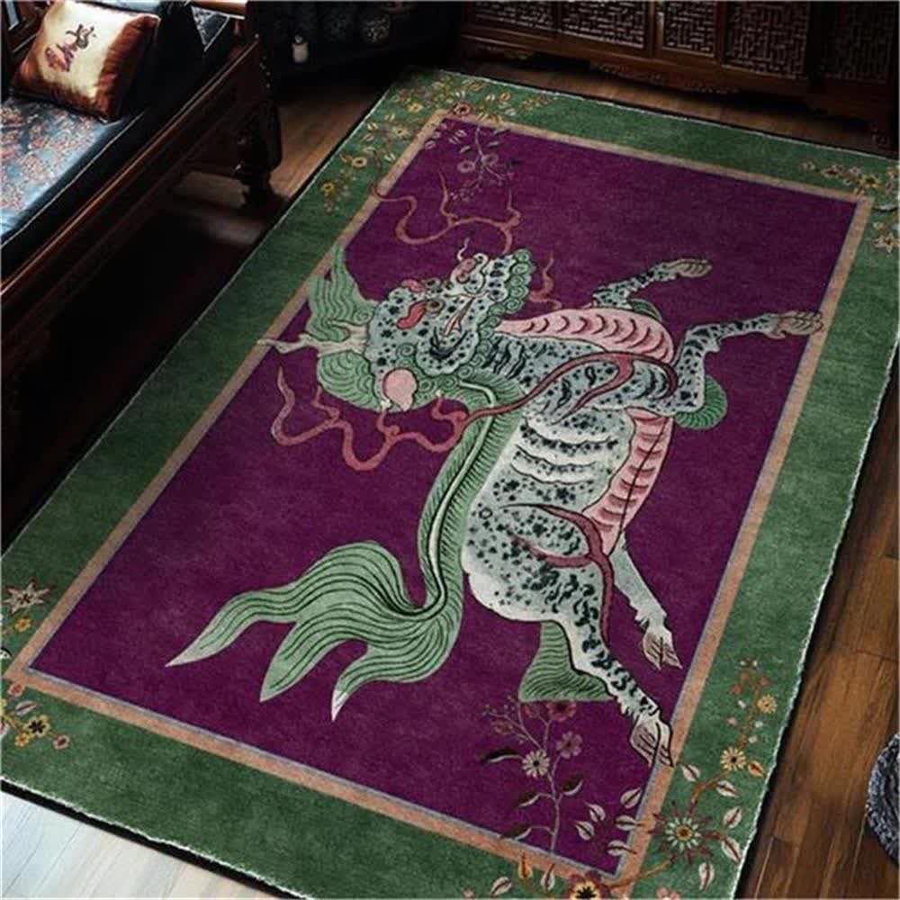 Oriental Retro Kirin Washable Soft Area Rug - image 1