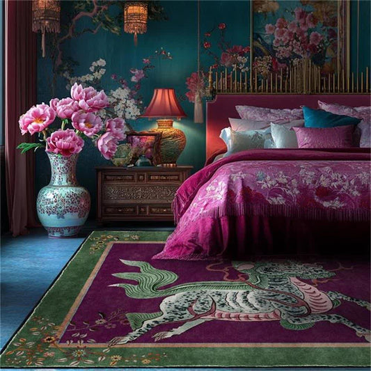 Oriental Retro Kirin Washable Soft Area Rug - image 0